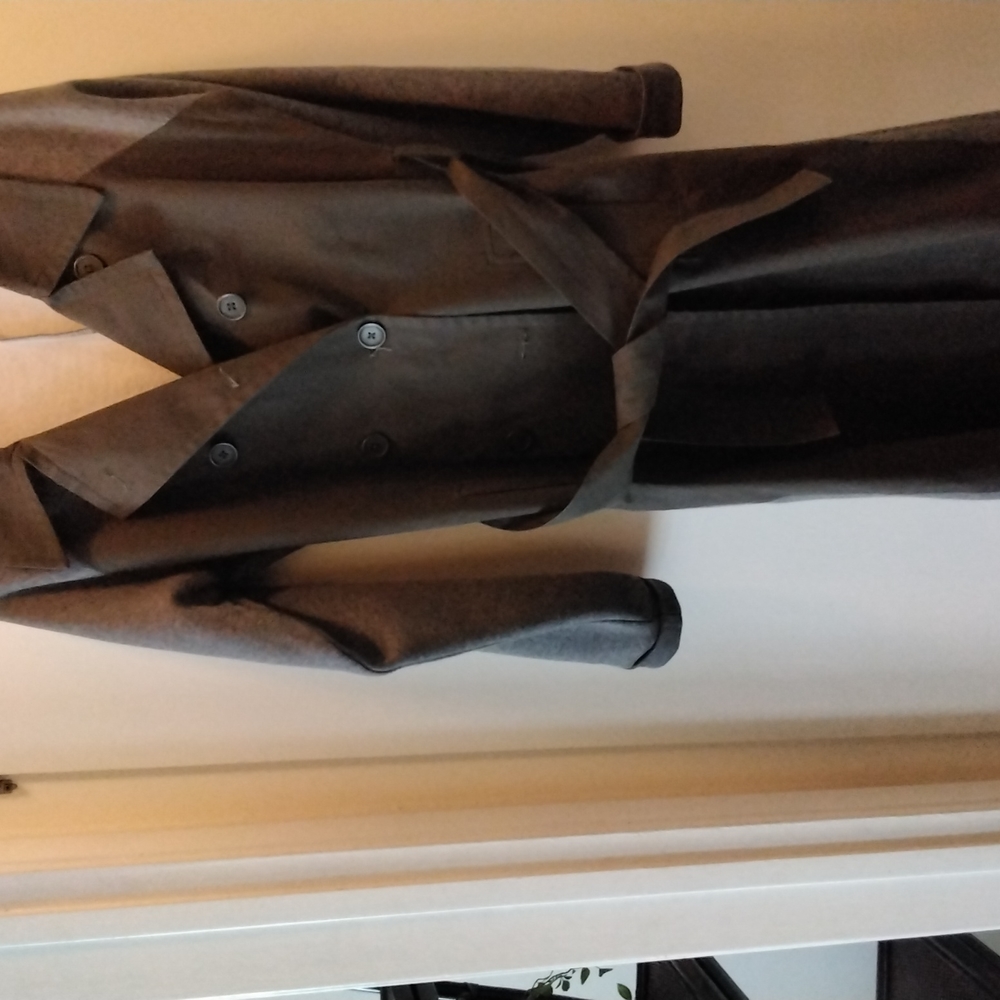 Double breast two-tone TRENCH COAT